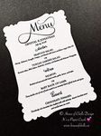 Wedding Menu Cards - Printed Custom