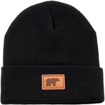 The National Parks Bear Beanie | One Size Fits All | Warm Winter Cuffed Beanie Cap Black