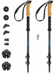 CASCADE Trekking Poles Ultra Light 100% Carbon Fiber Trekking, Walking, and Hiking Poles - Ultra Light, Ultra Durable, Quick Lock Feature for Easy Height Adjustment from 26” to 54”