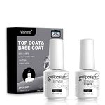 Vishine Long Lasting Soak Off Gel Nail Polish Base + Top Coat Set Gel 15ml