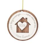 Housewarming Gifts for New Home, Wooden Christmas Decor, New Home Gift Ideas - House is Wrapped with A Heart for New House, Wedding Gifts for Couple (2024)