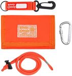 Rough Enough Kids Wallet for Boys Girls Neck Lanyard Wallet with Zipper Card Holder Orange Soft Nylon