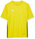 adidas Unisex-Kids Tabela 23 Soccer Jersey, Team Yellow/Black, X-Small