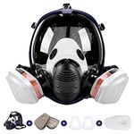 Wytcyic 15 in 1 Full Face Large Size Respirator, Widely Used in Organic Gas, Paint Sprayer, Chemistry, Woodworking