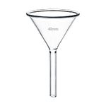 HUAOU 40mm Glass Funnel, Short Stem Small Funnel, 3.3 Borosilicate Glass Mini Funnel, Automotive Oil Filter Funnel, Tiny Funnel for Filling Bottles for Science Labs Kitchen Use