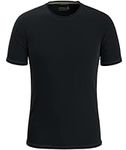 Smartwool Men's Short Sleeve Tee Slim Fit Base Layer Top, Black, M