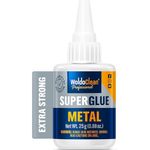 Superglue for metal and stainless steel 25g - for instant strength, waterproof, heat-resistant, clear glue with precise nozzle