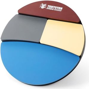 TENTOTEN Drum Pad, 4 Kinds Elasticity Drum Practice Pad for Snare, Tom, Floor-tom & Ride Cymbal, Silent Practice Drum Pad and Portable Practice Pad for Drummers (12")