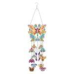 ARTopet DIY Diamond Art Painting Wind Chime Pendant Handmade Creative Butterfly Three-Dimensional Dreamy and Beautiful Hanging Ornament Home Garden Wall Door Decor