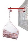 MY CRADLLE THE CRADLLE FOR GENIUS Automatic Baby Swing Cradle for New Born Babies with Metal Window Cradle Hanger and Mosquito Net(Red)