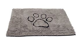 Dog Gone Smart Dirty Dog Microfiber Doormat, Super Absorbent Machine Washable with Non-Slip Backing, Medium, Grey