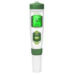 YINMIK pH EC Meter for Water Hydroponics, PPM Meter for Nutrients, Measure pH PPM Conductivity Temperature of Hydroponic Garden Water and Nutrient Solution, EC pH TDS Meter for Water, Aquarium, Pool