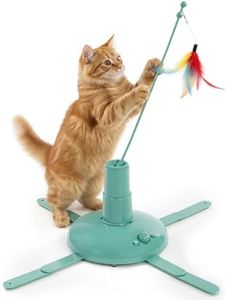 SmartyKat Loco Motion Electronic Motion Teaser Wand Cat Toy, Battery Powered - Blue, One Size