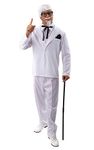 ORION COSTUMES Men's The Colonel Food White Suit Fancy Dress Costume