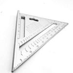 Afrodite Aluminum Alloy Double Side 90 degree Right Angle Triangle Scale Ruler with Metric Inch Measurement Hand Tool | set square