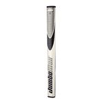 JumboMax Putter Grips JumboFlat 17 Golf Putter Grip, Oversize ArmLock Grip Profile, White/Black/Silver