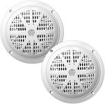 Pyle 5.25 Inch Dual Marine Speakers - 2 Way Waterproof and Weather Resistant Outdoor Audio Stereo Sound System with 100 Watt Power, Polypropylene Cone and Cloth Surround - 1 Pair - PLMR51W (White)
