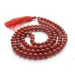 Raviour Lifestyle Red Agate Hakkik 108 Beads Buddhist Prayer Japa Rosary wearing Fashion Wear Mala