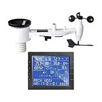 ECOWITT WS2320 Wi-Fi Weather Station, Wireless Outdoor Solar Powered 7-in-1 Weather Sensor and LCD Console Display, PC Software Operation, E-Mail Alert, 915 MHz