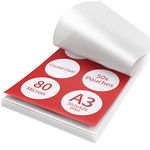 ACROPAQ Laminating Pouches A3-50 Pack, 160 Micron (2 x 80 Micron), Glossy Finish, Premium Quality, Rounded Corners, Ideal for Photos and Notes - 18002