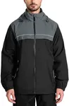 SWISSWELL Mens Rain Jacket Waterproof Windbreaker Hidden Hooded Lightweight Breathable Rain Coat for Golf Hiking Cycling