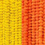 DRYPHON Artificial Flowers for Decoration, Marigold Garlands Decoration, Diwali Decoration Items for Home Decor, Pooja Room Decorations, Ganpati Decoration Pack of 10 (5 Dark Orange and 5 Yellow)