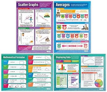 Daydream Education Probability and Statistics Math Posters - Set of 4 - EXTRA LARGE 33” x 23.5” - Gloss Paper - Math Middle & High School Classroom Decoration - Wall Charts