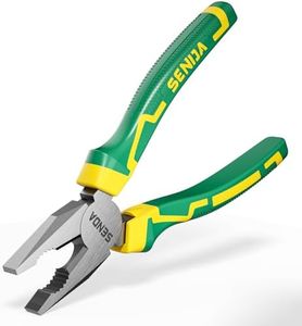 SENDA 8 Inch Linesman Pliers, High Leverage Combination Pliers with Wire Cutter & Crimper, Ideal for Fencing, Construction, Automotive & Industrial Use