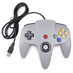 miadore N64 Classic USB Controller, Retro Controller for N64 Bit USB Wired Gamepad Joystick Game Controller for Windows PC Mac Raspberry Pi 3,Gray