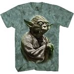 STAR WARS Yoda Wise One Tie Dye Men's Adult Graphic T-Shirt, Jade Crystal Wash, X-Large