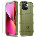 LABILUS iPhone 13 mini Case, Rugged Shield 8ft Drop Proof TPU Thick Armor Tactical Protective Case Compatible with 13 mini (5.4 inch) - Army Green