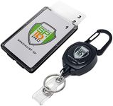 Super Heavy Duty Sidekick Retractable Badge and Key Reel - Carabiner Clip - with Three Card ID Badge Holder (Holds 3 I'd Badges) by Specialist ID