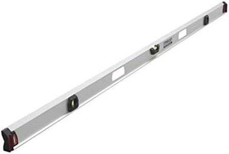 Stanley 1-43-558 I-Beam Niveau Magnétique 200 Cm Gamme FatMax - Corps En Aluminium - Absorbeur De Chocs - Grande Fiole Centrale Plus Visible - Semelle Magnétique - Précision 0.5Mm/Mètre