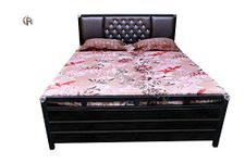 Royal Interiors Cutterface Metal King Size Bed with Hydraulic Storage for Bedroom Living Room Furniture Double Bed for Home (King Size) (75"x72")