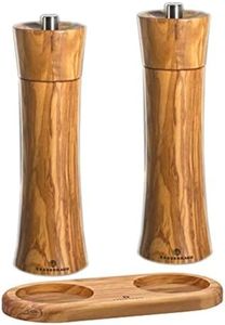 Zassenhaus Olive Pepper and Salt Mill Set 7.5-inch with Stand
