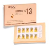 Ultra Stabilized Vitamin C Face Ampoule Serum -13% Pure Super C Serum with Glutathione - Pack of 10 x 5ml Vials - Korean Skincare (8 Weeks Supply)