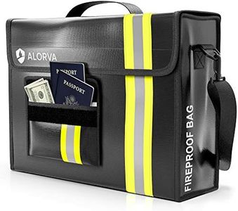 ALORVA Fireproof Document Bag with Wallet Protector, 17” x 12” x 5” - Extra Strength, Waterproof Storage Safe Organizer Bags - Protect Important Documents