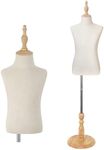 Kids Mannequin Body,Child Dress Form with Wood Stand,Adjustable Girl and boy Dress Form for Apparel Scarf Window Shop Display, 10-11 Years Old