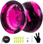WATIEOBOO yo yo Professional Responsive Yoyo for Kids 8-12 Unresponsive Yo yo for Adults Beginner Friendly Fingerspin Trick Pro Yoyos with Yoyo Accessories (Black Pink)