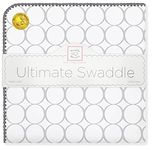 SwaddleDesigns Ultimate Receiving Blanket, Mod Circles, Sterling