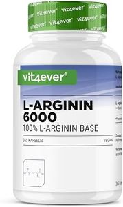 L-Arginina - 365 cápsulas veganas - Premium: 4500 mg de L-Arginina pura por dosis diaria - Elaborada por fermentación vegetal - Altamente dosificada - Vegana