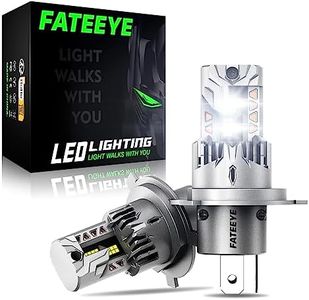 FateEye H4 LED Headlight Bulb, 80W 22000LM 6500K Super Bright Wireless LED Car Headlight Conversion Kit, Halogen Headlight Replacement, Mini Size Plug and Play, H4 LED Fog Light Bulb (H4)