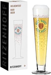 Ritzenhoff 1011012 Verre à bière 330 ml - série Heldenfest, motif n° 12 - Don't worry, beer hoppy - rond - Made in Germany