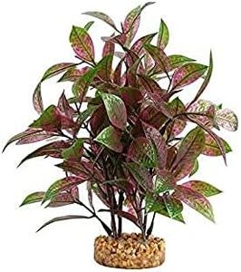 Fluval Aqualife Broad Leaf Red Ludwigia Plant, Plastic Aquarium Plant Decoration 10 in