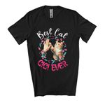 Best Cat Gigi Ever, Lovely Mother's Day Flowers High Five, Matching Family Group Unisex T-Shirt Black