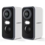 DEATTI 2K Wireless Security Camera Outdoor with Siren Floodlight, Rechargeable Battery CCTV Camera Systems, WiFi Home Security Camera, Motion Detection, Voice Intercom, 2 Pack/2PCS Set Brand