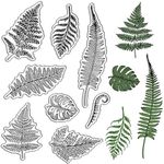 CRASPIRE Leaves Rubber Stamps Tree Leaf Transparent Clear Stamps Silicone Seals Stamp for DIY Scrapbooking Photo Album Decorative Cards Making Stamp Journal Decor