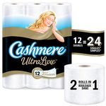 Cashmere UltraLuxe Premium Soft & Thick Toilet Paper, Hypoallergenic and Septic Safe, 12 Double Rolls = 24 Single Rolls