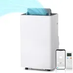 TURBRO Finnmark 14,000 BTU Portable Air Conditioner and Heater, Dehumidifier, 3-Speed Fan, Covers Rooms up to 600 Sq. Ft., Remote and WiFi Control, 7.77 CEER High Efficiency, CSA-Certified