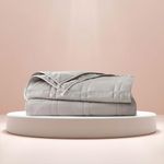 Baloo 11.3kg 100% Cotton Weighted Blanket for Cool & Breathable Sleep - Quilted Heavy Blanket - Cooling Weighted Blanket in Silver Sage, 203x221 cm